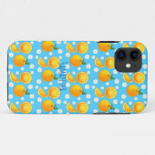 Niedliche Orangen und weiße Blume Case-Mate iPhone Hülle (Rückseite (Horizontal))