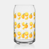 Niedliche Orangen und weiße Blume Dosenglas (Rechts)