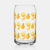 Niedliche Orangen und weiße Blume Dosenglas (Links)