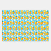 Niedliche Orangen und weiße Blume Geschenkpapier Set (Vorderseite 3)