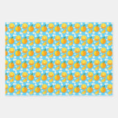 Niedliche Orangen und weiße Blume Geschenkpapier Set (Vorderseite 2)