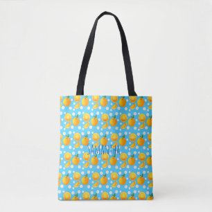 Niedliche Orangen und weiße Blume Tasche