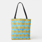 Niedliche Orangen und weiße Blume Tasche (Rückseite)