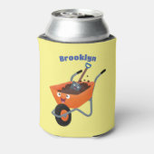 Niedliche Orangenbartendarstellung des Cartoon Dosenkühler (Kanne Rückseite)