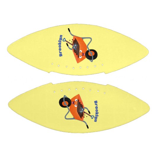 Niedliche Orangenbartendarstellung des Cartoon Football (Paneele)