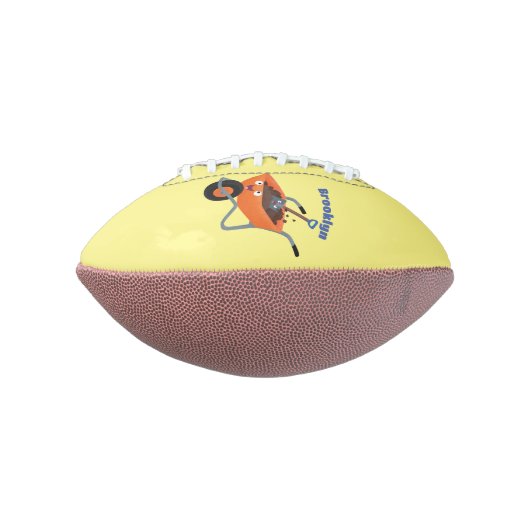 Niedliche Orangenbartendarstellung des Cartoon Football (Gedreht 90)