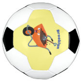 Niedliche Orangenbartendarstellung des Cartoon Fußball (Gedreht)