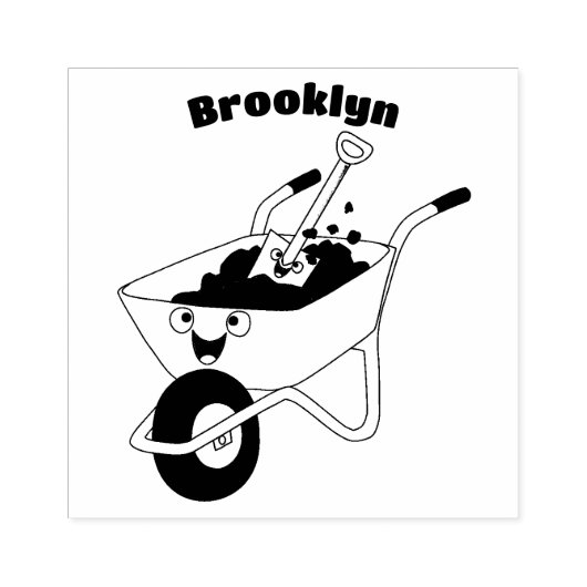 Niedliche Orangenbartendarstellung des Cartoon Gummistempel (Prägung)