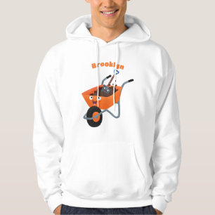 Niedliche Orangenbartendarstellung des Cartoon Hoodie
