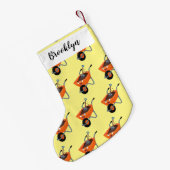 Niedliche Orangenbartendarstellung des Cartoon Kleiner Weihnachtsstrumpf (Rückseite (Hängend))