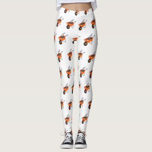 Niedliche Orangenbartendarstellung des Cartoon Leggings
