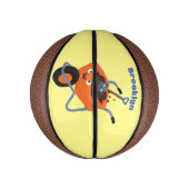 Niedliche Orangenbartendarstellung des Cartoon Mini Basketball (Vertikal)