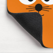Niedliche Orangenfettkatze mit Taupe Personalisier Mousepad (Ecke)