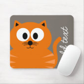 Niedliche Orangenfettkatze mit Taupe Personalisier Mousepad (Mit Mouse)