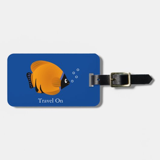 Niedliche Orangenfische für Kinder Gepäckanhänger (Vorderseite horizontal)