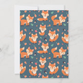 Niedliche Orangenfüchse Babydusche (Rückseite)