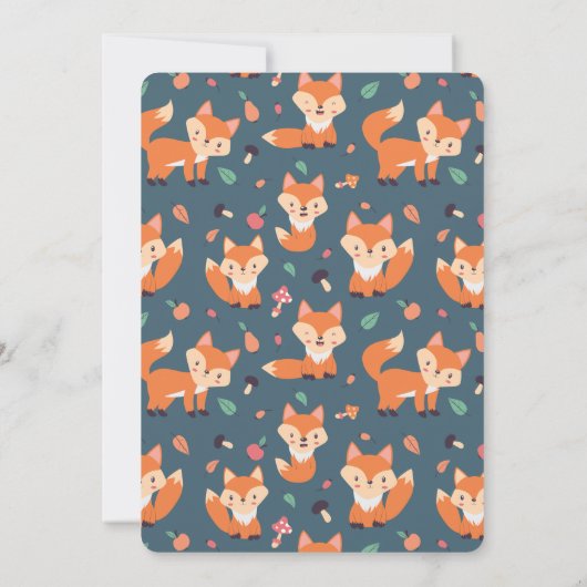 Niedliche Orangenfüchse Babydusche (Rückseite)