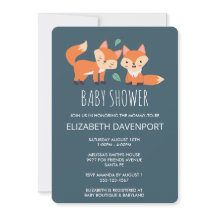 Niedliche Orangenfüchse Babydusche