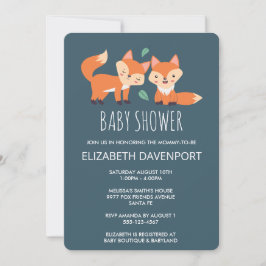 Niedliche Orangenfüchse Babydusche