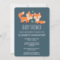 Niedliche Orangenfüchse Babydusche