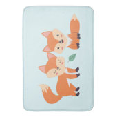 Niedliche Orangenfüchse Grafik Badematte (Vorderseite Vertikal)