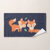 Niedliche Orangenfüchse Grafik Badhandtuch Set (Handtuch)