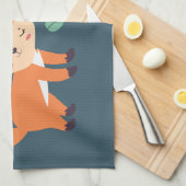 Niedliche Orangenfüchse Grafik Geschirrtuch (Viertel Falte)