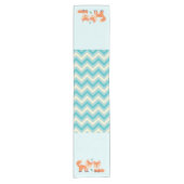 Niedliche Orangenfüchse Grafik Kurzer Tischläufer (Vorderseite)