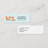 Niedliche Orangenfüchse Grafik Mini Visitenkarte (Vorne/Hinten)