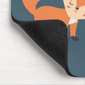 Niedliche Orangenfüchse Grafik Mousepad (Ecke)