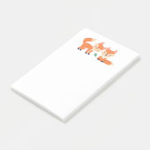 Niedliche Orangenfüchse Grafik Post-it Klebezettel (angewinkelt)
