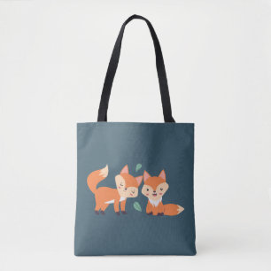 Niedliche Orangenfüchse Grafik Tasche