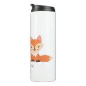Niedliche Orangenfüchse Grafik Thermosbecher (Nach rechts gedreht)