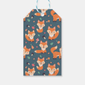 Niedliche Orangenfüchse Grafische Illustration Vie Geschenkanhänger (Rückseite)