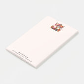 Niedliche Orangenfüchse in Liebe mit Adresse Post-it Klebezettel (angewinkelt)