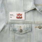 Niedliche Orangenfüchse in Liebe Namensschild (Beispiel)