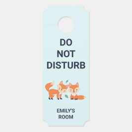 Niedliche Orangenfüchse nicht verzerren Türanhänger