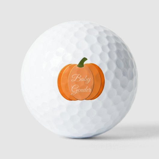 Niedliche Orangengeschlechtsneutrale Kürbisgeschle Golfball (Vorderseite)