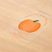 Niedliche Orangengeschlechtsneutrale Pumpkindusche Acryleinladungen (Ablage )