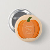 Niedliche Orangengeschlechtsneutrale Pumpkindusche Button (Vorne & Hinten)