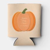 Niedliche Orangengeschlechtsneutrale Pumpkindusche Dosenkühler (Vorderseite)