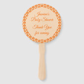 Niedliche Orangengeschlechtsneutrale Pumpkindusche Fächer (Rückseite)