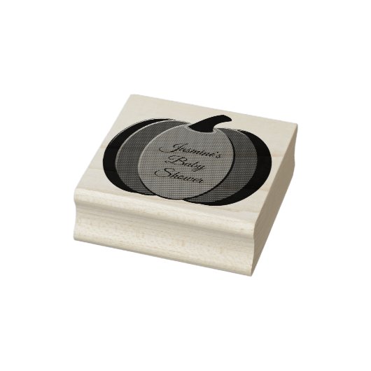 Niedliche Orangengeschlechtsneutrale Pumpkindusche Gummistempel (Stempel)