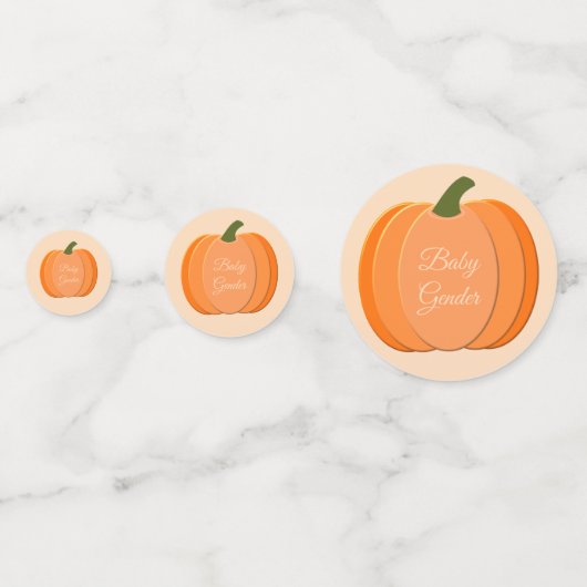 Niedliche Orangengeschlechtsneutrale Pumpkindusche Konfetti (Rückseiten)