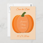 Niedliche Orangengeschlechtsneutrale Pumpkindusche Postkarte (Vorne/Hinten)