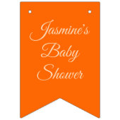 Niedliche Orangengeschlechtsneutrale Pumpkindusche Wimpelkette (Zweite Fahne)