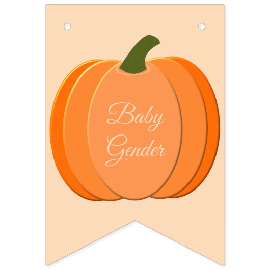Niedliche Orangengeschlechtsneutrale Pumpkindusche Wimpelkette (Erste Fahne)
