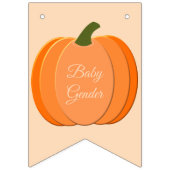 Niedliche Orangengeschlechtsneutrale Pumpkindusche Wimpelkette (Dritte Fahne)