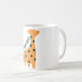 Niedliche Orangengiraffe Kaffeetasse (VorderseiteRechts)