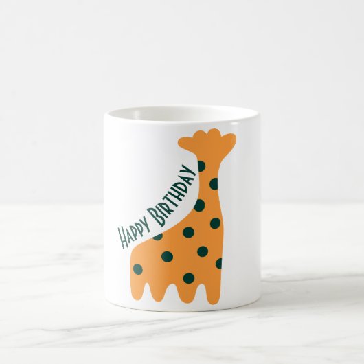 Niedliche Orangengiraffe Kaffeetasse (Mittel)